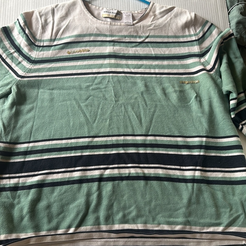 Alfred Dunner Striped Sequin Embellished Sweater -Size 2XL - Excellent Condition - Picture 8 of 9